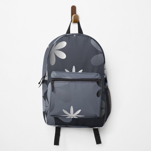 Item preview, Silver Metallic Floral Pattern on Charcoal Grey. designed and sold by ankit2374.