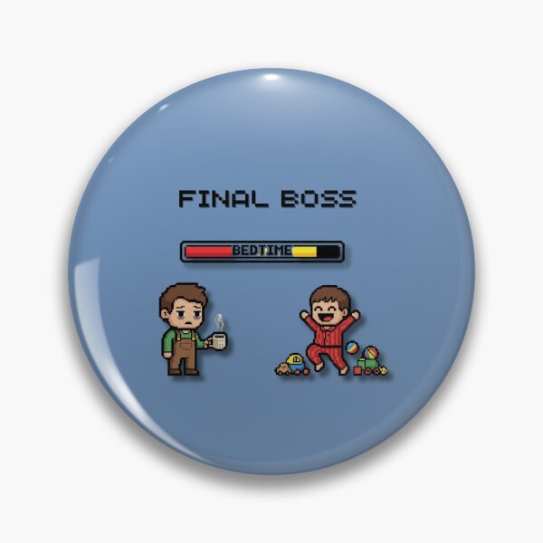 Item preview, Final Boss Bedtime – Funny Parenting Gamer Pixel Art designed and sold by MadeInNapTime.