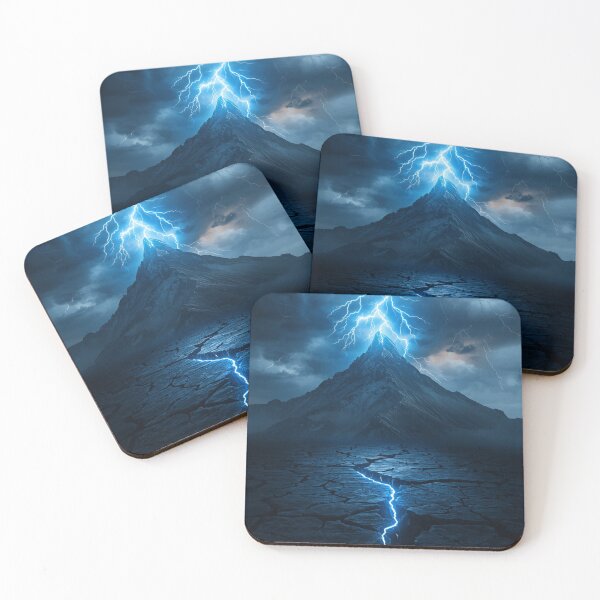 Item preview, Majestic Mountain Lightning Strike | Epic Cinematic Nature Art designed and sold by goodcrystals.