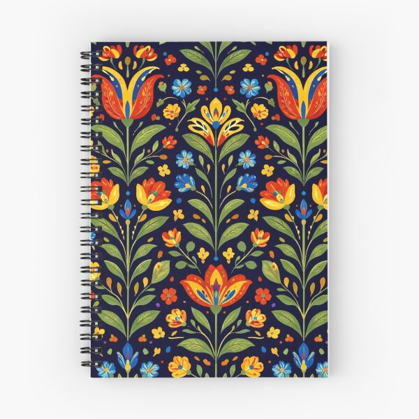 Item preview, Scandinavian Floral Folk Pattern designed and sold by Myra365Art.