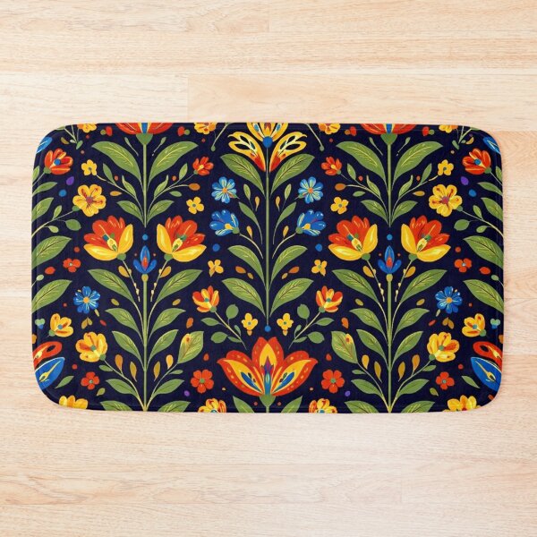 Item preview, Scandinavian Floral Folk Pattern designed and sold by Myra365Art.
