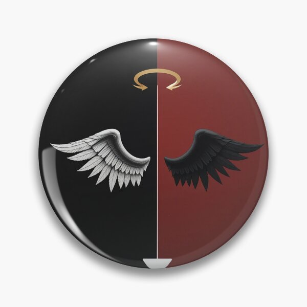 Item preview, Divided Essence – Minimal Angel and Devil Symbolism in Modern Art designed and sold by PixelVibe782.