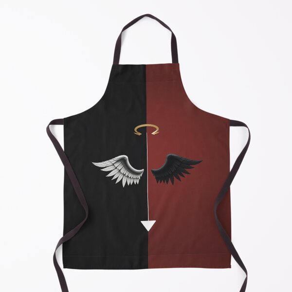 Item preview, Divided Essence – Minimal Angel and Devil Symbolism in Modern Art designed and sold by PixelVibe782.