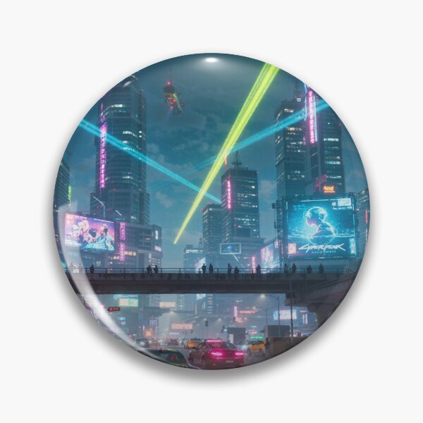 Item preview, Cyber punk Night City street scape designed and sold by aykiradesigns.