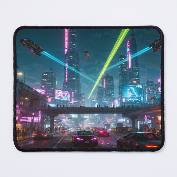Item preview, Cyber punk Night City street scape designed and sold by aykiradesigns.