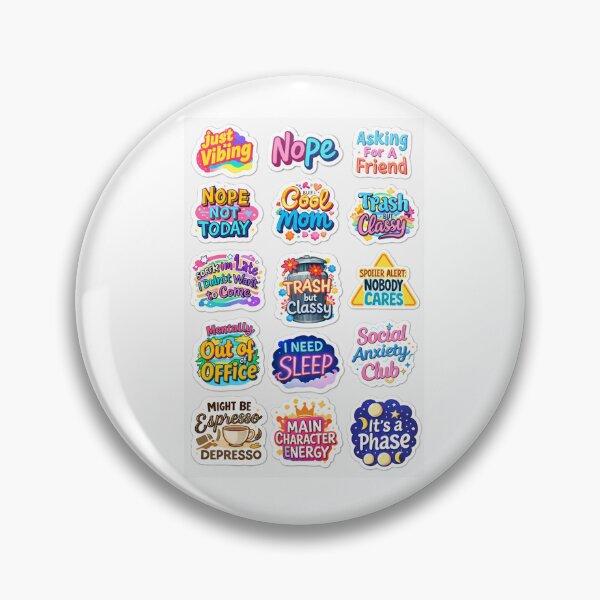 Item preview, Trendy Sarcastic Quote Sticker Pack designed and sold by vishwadesign.