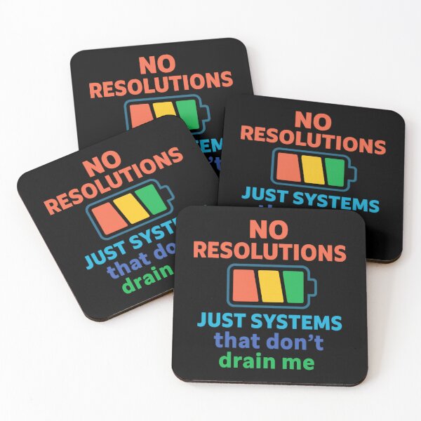 Item preview, No resolutions. Just systems that don’t drain me designed and sold by Nikki Krishna.