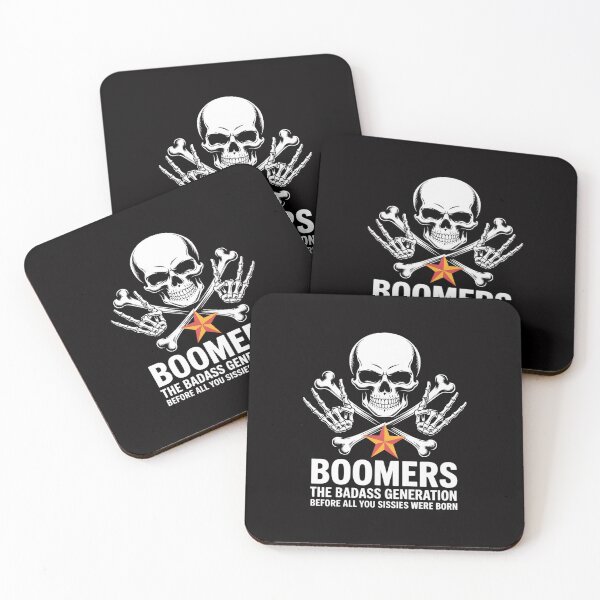 Item preview, Boomers Badass Generation Skull Humor Rebel Pride designed and sold by teltvitossuilea.