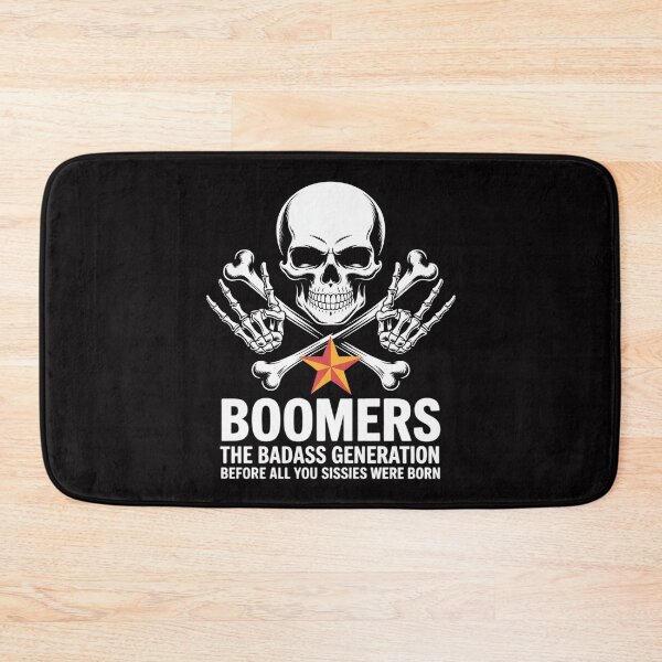 Item preview, Boomers Badass Generation Skull Humor Rebel Pride designed and sold by teltvitossuilea.