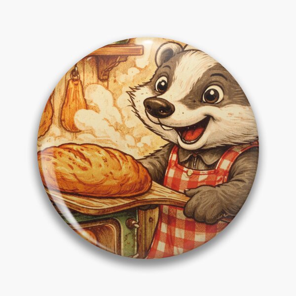 Item preview, funny badger bakes bread designed and sold by Mauswohn.