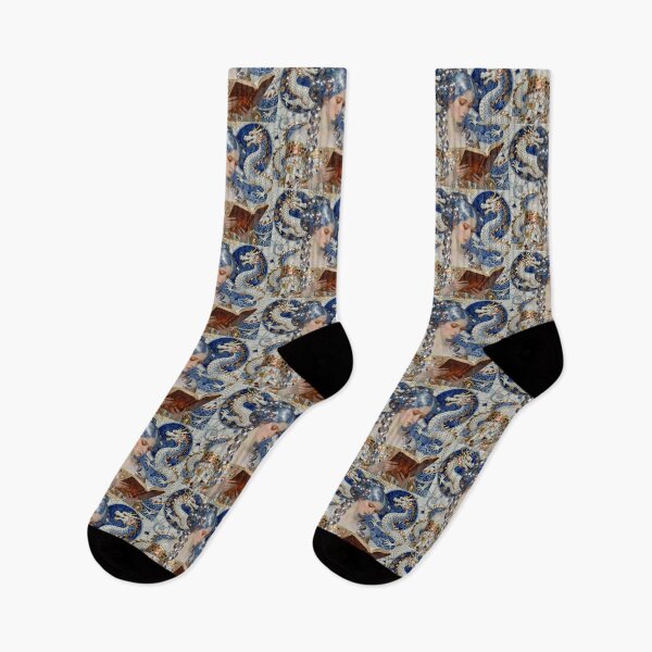 Item preview, Porcelain Dragon Woman Beautiful Art Nouveau Gustav Klimt stylish art designed and sold by Vintage Designs +.