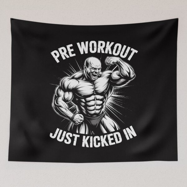 Item preview, Bodybuilding Pre Workout Just Kicked In - Gym Bodybuilder designed and sold by teltvitossuilea.