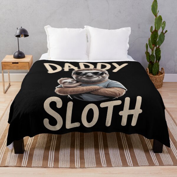 Item preview, Daddy Sloth with Sloth Dad and Baby Boy Sloth on Fathers Day designed and sold by JonathalIngham.