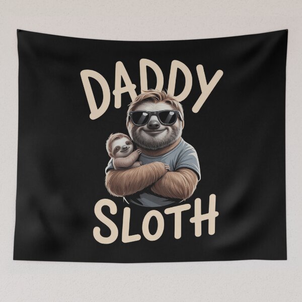 Item preview, Daddy Sloth with Sloth Dad and Baby Boy Sloth on Fathers Day designed and sold by JonathalIngham.