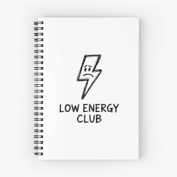 Item preview, Low Energy Club Design with Sad Lightning Bolt and Hand-Drawn Monochrome Style designed and sold by SplashTastic.