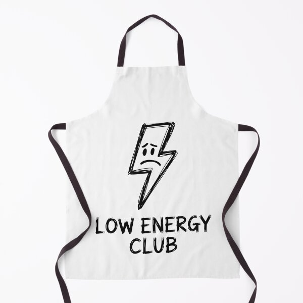 Item preview, Low Energy Club Design with Sad Lightning Bolt and Hand-Drawn Monochrome Style designed and sold by SplashTastic.