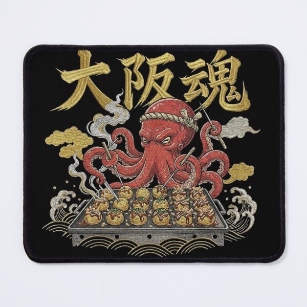 Item preview, Takoyaki Octopus Chef - Sukajan Embroidery Style designed and sold by treasurestockjp.