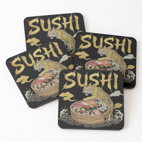 Item preview, Sushi Tiger - Sukajan Embroidery Style designed and sold by treasurestockjp.