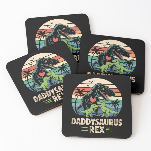 Item preview, Daddysaurus Rex 2 Kids Sunset For Fathers Day designed and sold by JonathalIngham.