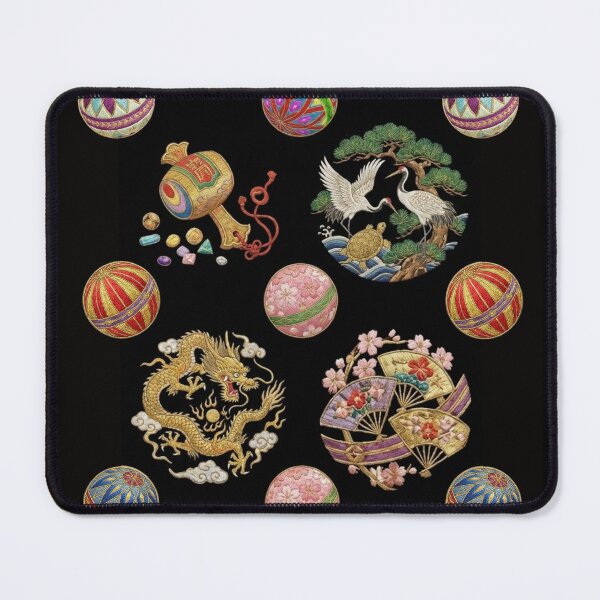 Item preview, Luxurious Japanese Gold Embroidery - Dragon, Phoenix, Crane & Turtle designed and sold by treasurestockjp.
