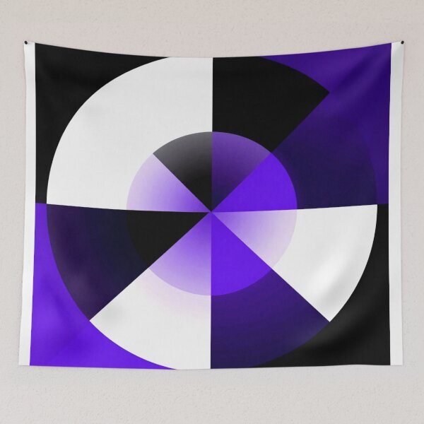 Item preview, violet geometry balance colorful abstract design designed and sold by SmashingDeals.