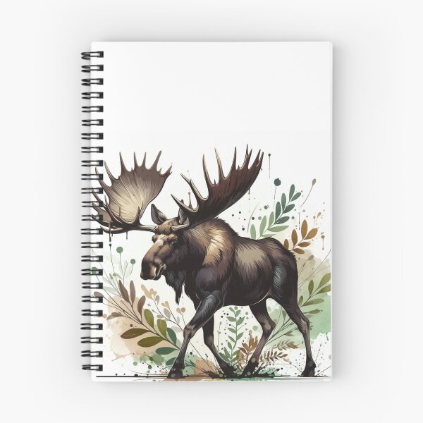 Item preview, Ilustración botánica de alce macho en acuarela designed and sold by BigBlueArt.