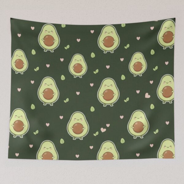 Item preview, Cute Kawaii Avocado Pattern designed and sold by anandsiva2703.