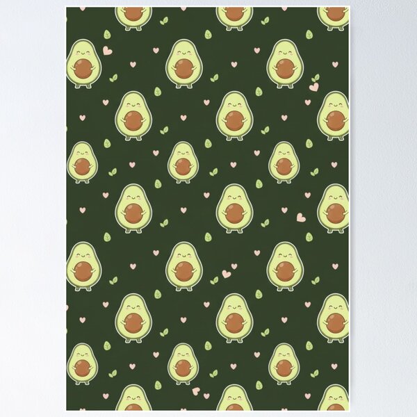 Item preview, Cute Kawaii Avocado Pattern designed and sold by anandsiva2703.
