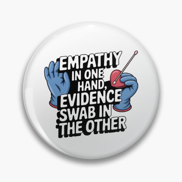 Item preview, Empathy in One Hand, Evidence Swab in the Other – Forensic Nurse Care & Justice designed and sold by CuteDesignables.