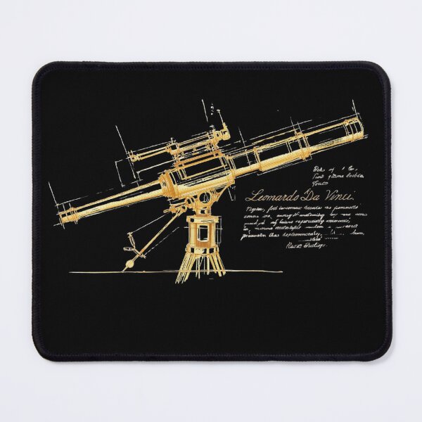 Item preview, Renaissance Invention Sketch – Da Vinci Style Telescope Art designed and sold by KArtcore.
