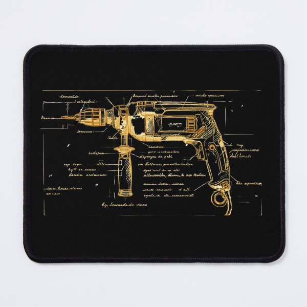 Item preview, Renaissance Invention Sketch – Da Vinci Style Power Drill Art designed and sold by KArtcore.