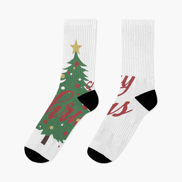 Item preview, Merry Christmas Tree Script Design designed and sold by DavidTeeStudio.