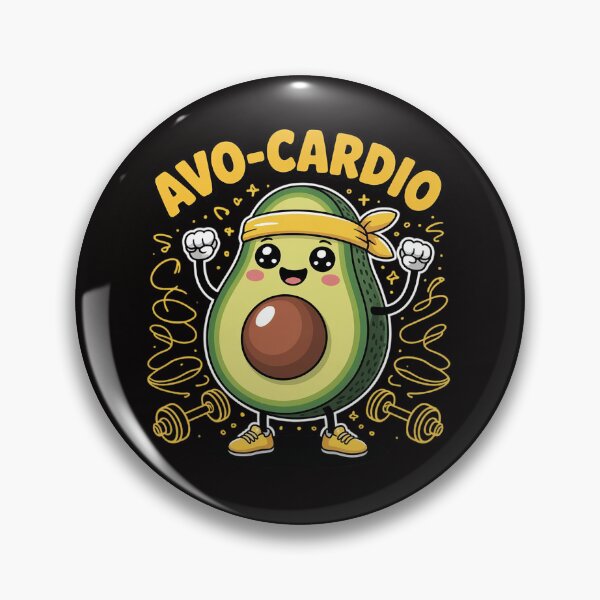 Item preview, Avo-Cardio Gym Workout Fitness Vegan Exercise Avocado Pun designed and sold by chaeningplan.