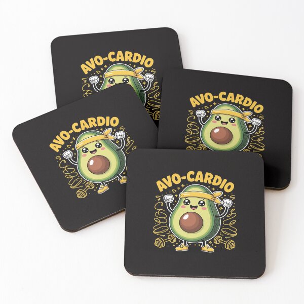 Item preview, Avo-Cardio Gym Workout Fitness Vegan Exercise Avocado Pun designed and sold by chaeningplan.
