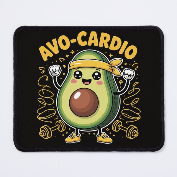 Item preview, Avo-Cardio Gym Workout Fitness Vegan Exercise Avocado Pun designed and sold by chaeningplan.