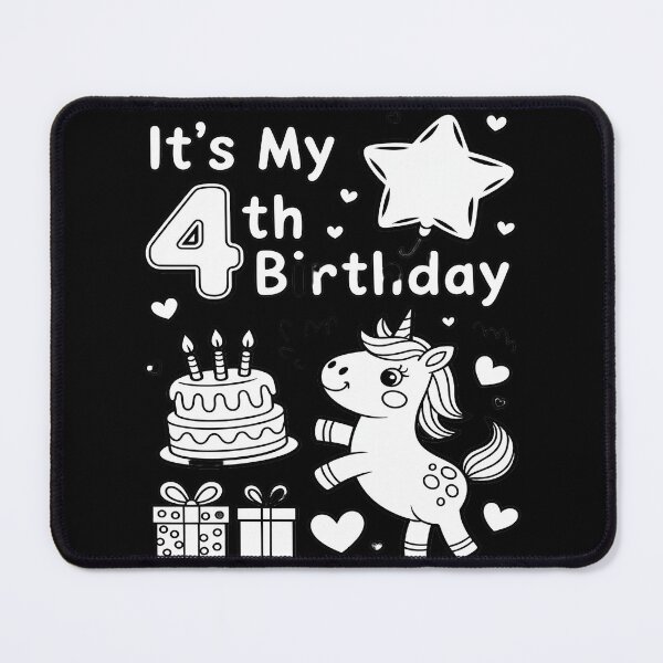 Item preview, 4th Birthday Girl Fabulous Unicorn Birthday designed and sold by Libbysharts.