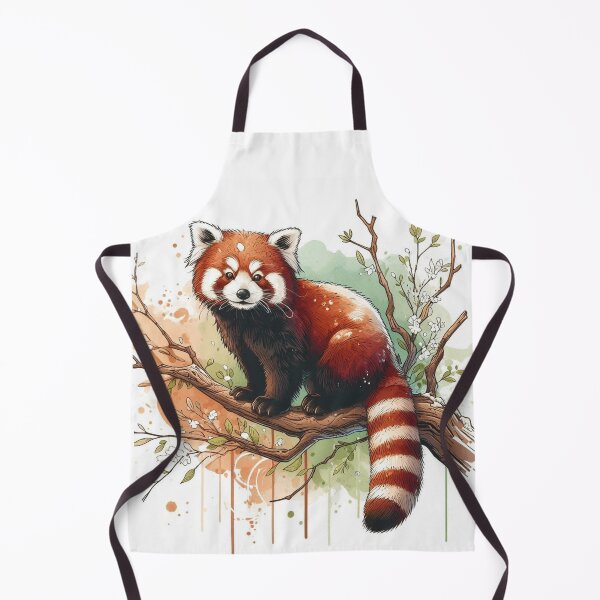 Item preview, Cute Watercolor Red Panda on Blossom Branch designed and sold by BigBlueArt.