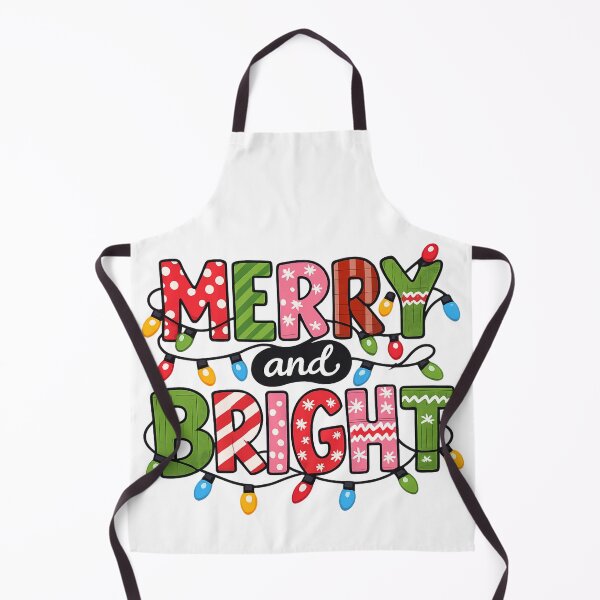 Item preview, Merry and Bright Christmas Typography – Colorful Festive Holiday Lettering with String Lights designed and sold by thesweetestthingja.