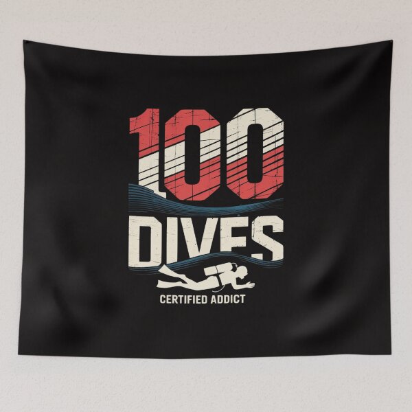 Item preview, 100th Dive Gift - Diver Down Flag - Scuba Diving designed and sold by chaeningplan.