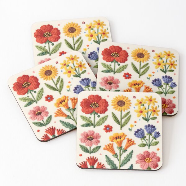 Item preview, Mallorca's Mediterranean flowers embroiders sampler designed and sold by Ponted.