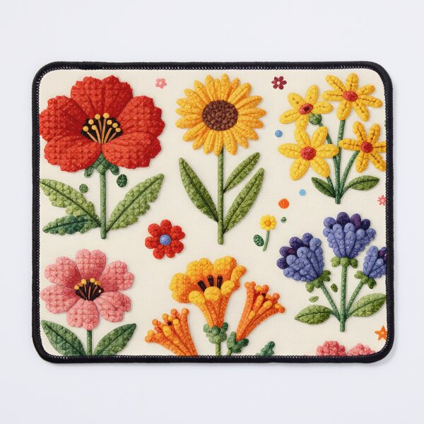 Item preview, Mallorca's Mediterranean flowers embroiders sampler designed and sold by Ponted.