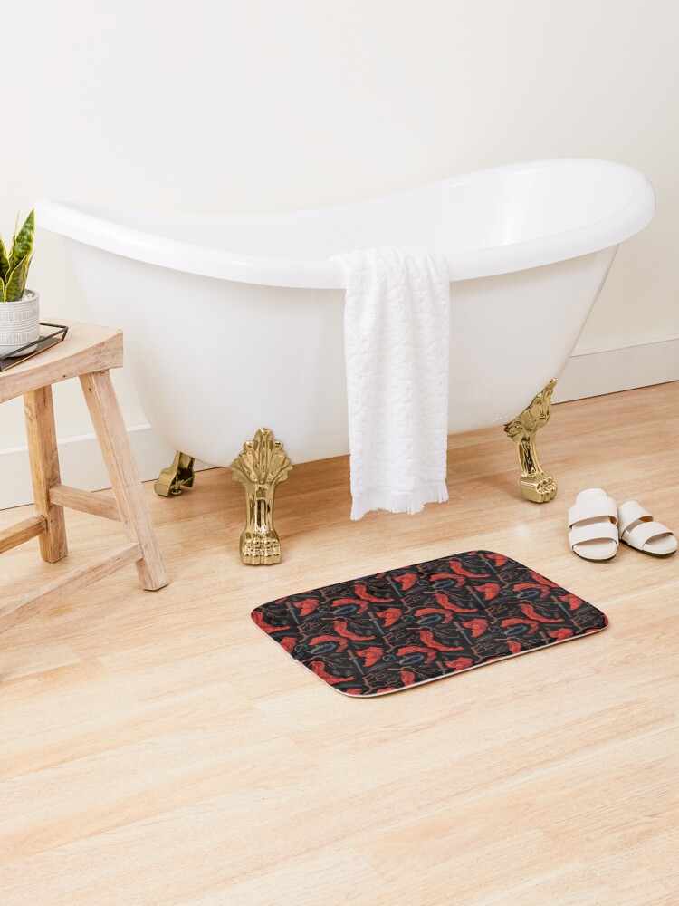 Thumbnail 2 of 6, Bath Mat, Macbeth Pattern designed and sold by Catsonpage21.