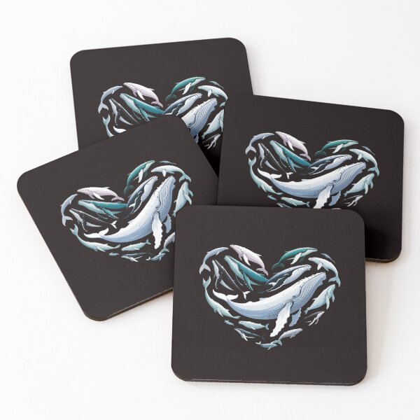 Item preview, whales heart shape Cute Ocean Mammals Whale Breeds Species designed and sold by lavethediso.