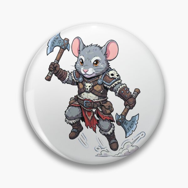 Item preview, Pocket Berserker: Mousefolk Barbarian designed and sold by SkinnyFlatWhite.
