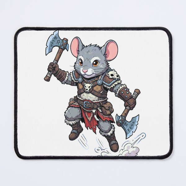 Item preview, Pocket Berserker: Mousefolk Barbarian designed and sold by SkinnyFlatWhite.