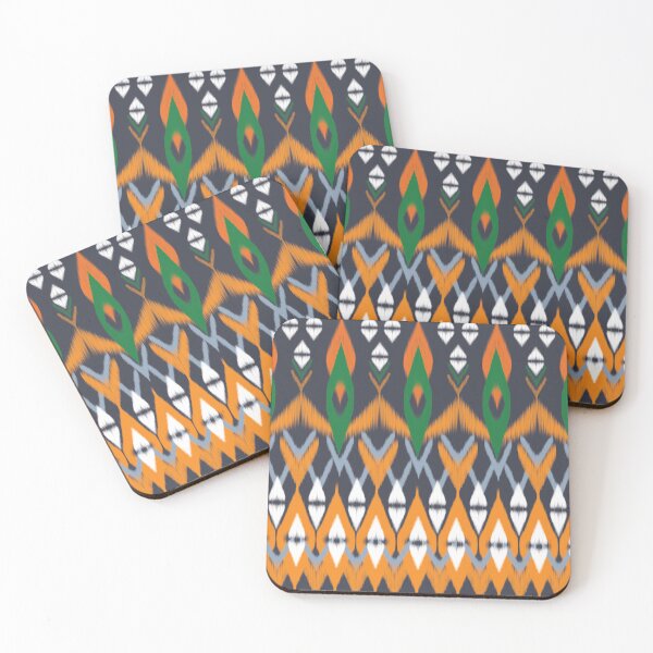 Item preview, Seamless Ikat Pattern concept orange and white designed and sold by ChaReePat.
