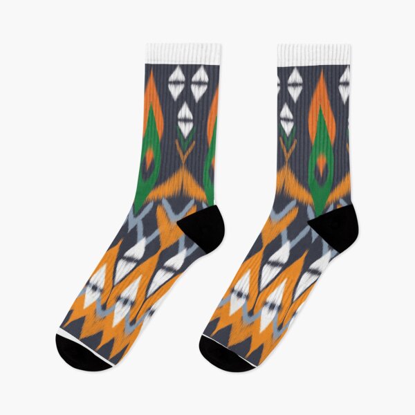 Item preview, Seamless Ikat Pattern concept orange and white designed and sold by ChaReePat.