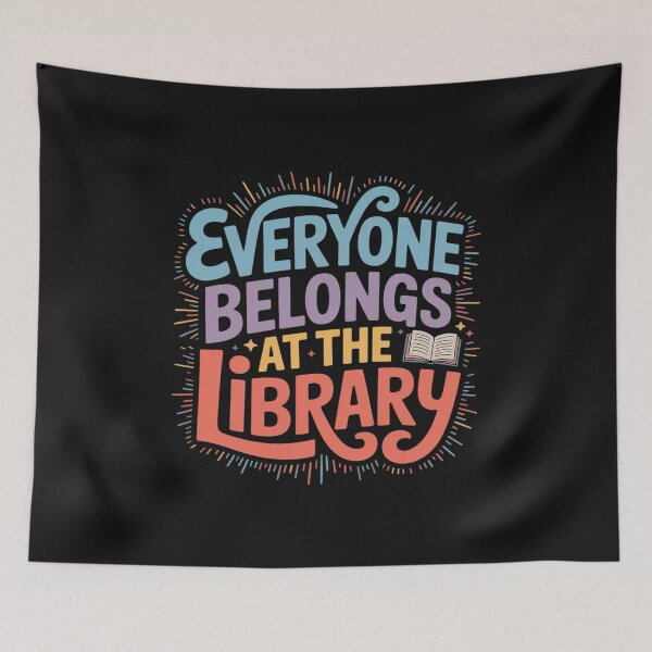 Item preview, Everyone Belongs At The Library Funny Nerd designed and sold by AvagondaMind.