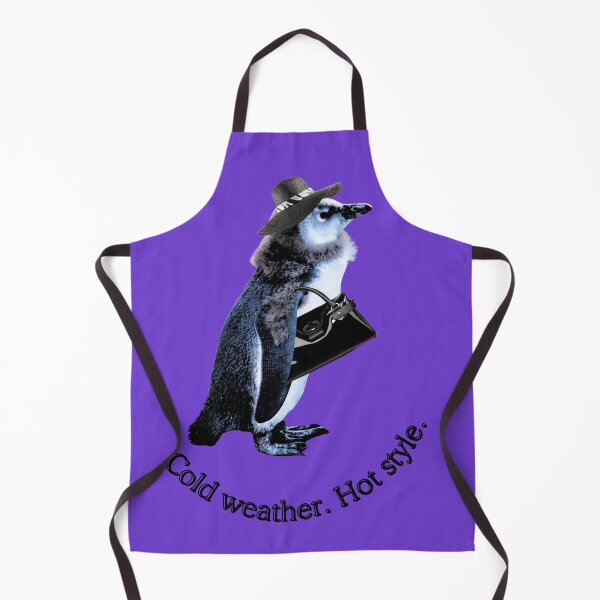 Item preview, Cold weather. Hot style. | Stylish penguin lady with hat, scarf & bag designed and sold by Katja LebenFreude.