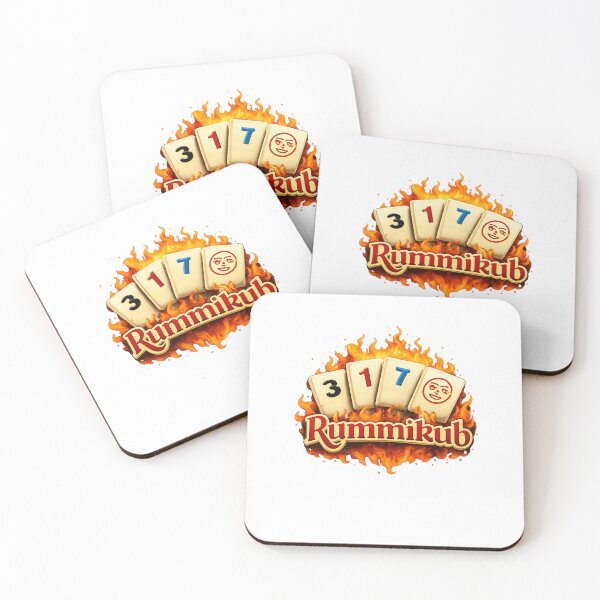 Item preview, Fiery Rummikub Tiles Strategy Game Icon designed and sold by GenzShoppingHub.